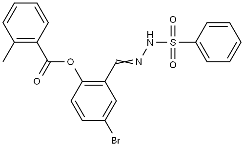 4-BROMO-2-(2-(PHENYLSULFONYL)CARBOHYDRAZONOYL)PHENYL 2-METHYLBENZOATE Struktur