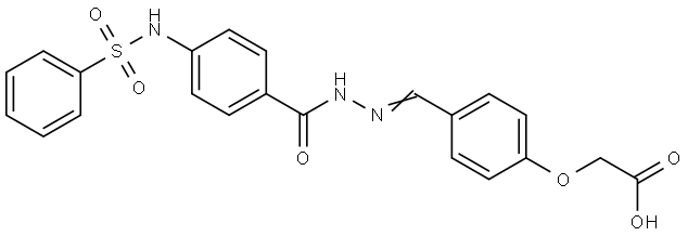 (4-(2-(4-((PHENYLSULFONYL)AMINO)BENZOYL)CARBOHYDRAZONOYL)PHENOXY)ACETIC ACID Struktur