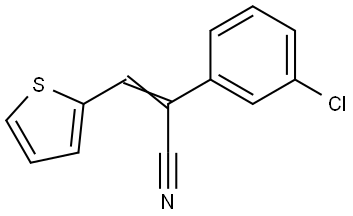 2-(3-CHLOROPHENYL)-3-(2-THIENYL)ACRYLONITRILE Struktur