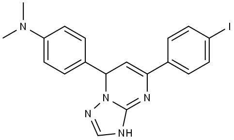 4-(5-(4-I-PH)-4,7-DIHYDRO(1,2,4)TRIAZOLO(1,5-A)PYRIMIDIN-7-YL)-N,N-DI-ME-ANILINE Struktur