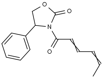 3-(2,4-HEXADIENOYL)-4-PHENYL-1,3-OXAZOLIDIN-2-ONE Struktur