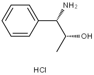 beta-Amino-alpha-methylphenethyl alcohol hydrochloride, erythro- Struktur