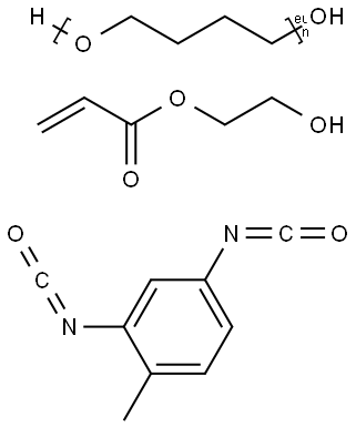 Poly(oxy-1,4-butanediyl), .alpha.-hydro-.omega.-hydroxy-, polymer with 2,4-diisocyanato-1-methylbenzene, 2-hydroxyethyl acrylate-blocked poly(oxy-1,4-butanediyl), alpha-hydro- omega -hydroxy-, polymer with 2,4-diisoc Struktur