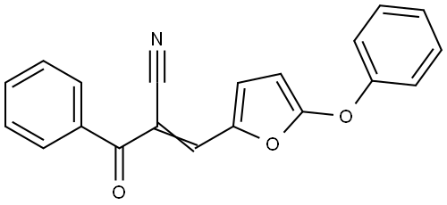 2-BENZOYL-3-(5-PHENOXY-2-FURYL)ACRYLONITRILE Struktur