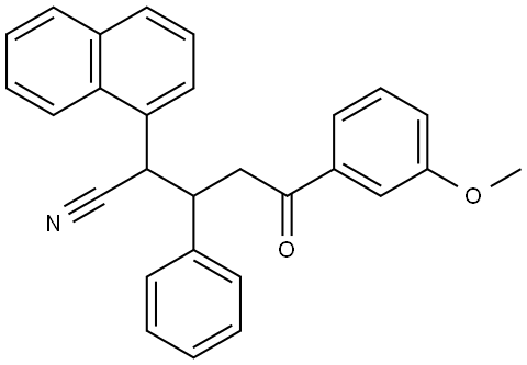 5-(3-METHOXYPHENYL)-2-(1-NAPHTHYL)-5-OXO-3-PHENYLPENTANENITRILE Struktur