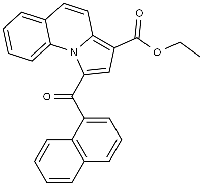 Pyrrolo[1,2-a]quinoline-3-carboxylic acid, 1-(1-naphthalenylcarbonyl)-, ethyl ester Struktur