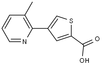 4-(3-Methyl-2-pyridinyl)-2-thiophenecarboxylic acid Struktur