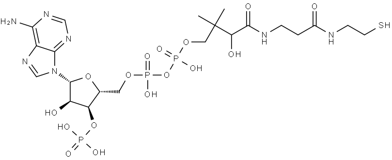 Pantetheine, 4-ester with 5'-pyrophosphate of adenosine 3'-phosphate (5CI) Struktur