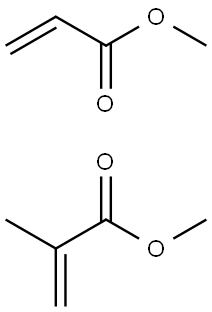 2-Propenoic acid, 2-methyl-, methyl ester, polymer with methyl 2-propenoate Struktur