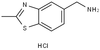 5-Benzothiazolemethanamine, 2-methyl-, hydrochloride (1:1) Struktur