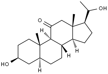 3β,20-Dihydroxy-5α-pregnan-11-one Struktur