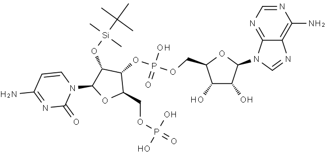 Adenosine, 2'-O-[(1,1-dimethylethyl)dimethylsilyl]-5'-O-phosphonocytidylyl-(3'→5')- (9CI)