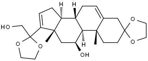 5,16-Pregnadiene-3,20-dione, 11β,21-dihydroxy-, cyclic bis(ethylene acetal) (5CI)