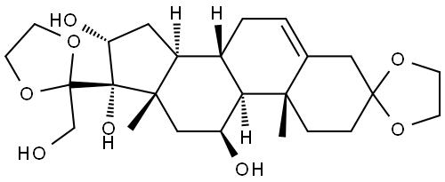 5-Pregnene-3,20-dione, 11β,16α,17,21-tetrahydroxy-, cyclic bis(ethylene acetal) (5CI)