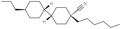 [1,1'-Bicyclohexyl]-4-carbonitrile, 4-hexyl-4'-propyl-, stereoisomer Struktur