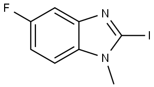 1H-Benzimidazole, 5-fluoro-2-iodo-1-methyl- Struktur