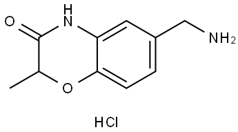 2H-1,4-Benzoxazin-3(4H)-one, 6-(aminomethyl)-2-methyl-, hydrochloride (1:1) Struktur