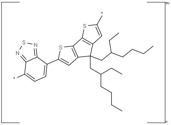 Poly[2,1,3-benzothiadiazole-4,7-diyl[4,4-bis(2-ethylhexyl)-4H-cyclopenta[2,1-b:3,4-b']dithiophene-2,6-diyl]] Struktur