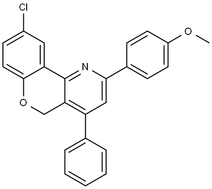 4-(9-CHLORO-4-PHENYL-5H-CHROMENO[4,3-B]PYRIDIN-2-YL)PHENYL METHYL ETHER Struktur