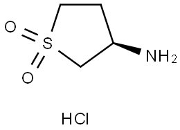 3-Thiophenamine, tetrahydro-, 1,1-dioxide, hydrochloride (1:1), (3R)- Struktur