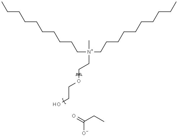 Didecylmethylpoly(oxethyl) Ammonium Propionate Struktur