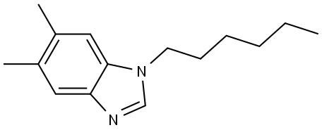 1H-Benzimidazole, 1-hexyl-5,6-dimethyl- Struktur