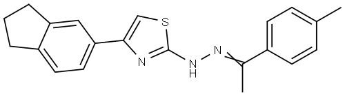 1-(4-METHYLPHENYL)ETHANONE [4-(2,3-DIHYDRO-1H-INDEN-5-YL)-1,3-THIAZOL-2-YL]HYDRAZONE Struktur