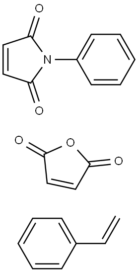 1H-Pyrrole-2,5-dione,1-phenyl-,polymer with ethenylbenzene and 2,5-furandione(9Cl) Struktur