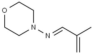 4-?Morpholinamine, N-?(2-?methyl-?2-?propen-?1-?ylidene)?-?, [N(E)?]?- Struktur