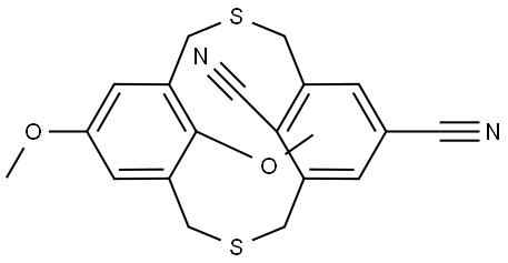 3,11-Dithiatricyclo[11.3.1.159]octadeca-1(17),5,7,9(18),13,15-hexaene-7,18-dicarbonitrile, 15,17-dimethoxy-, stereoisomer (9CI)