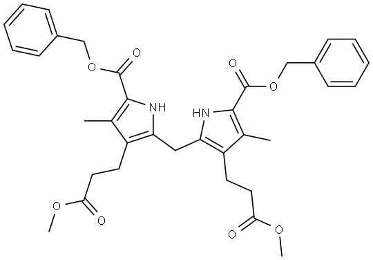 1H-Pyrrole-3-propanoic acid, 2,2'-methylenebis[4-methyl-5-[(phenylmethoxy)carbonyl]-, 3,3'-dimethyl ester