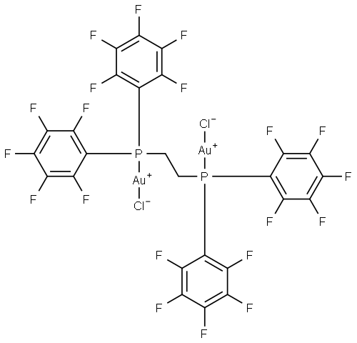 Chlorogold,1,2-bis-(Dipentafluorophenylphosphino)ethane Struktur