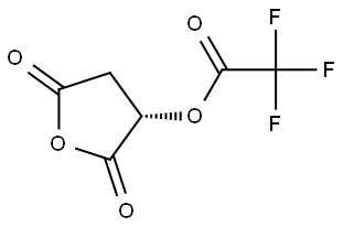 Acetic acid, 2,2,2-trifluoro-, (3S)-tetrahydro-2,5-dioxo-3-furanyl ester Struktur