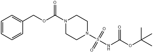 Benzyl 4-(N-(tert-butoxycarbonyl)sulfaMoyl)piperazine-1-carboxylate Struktur