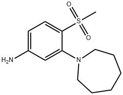 3-(HEXAMETHYLENIMIN-1-YL)-4-METHYLSULFONYLANILINE Struktur