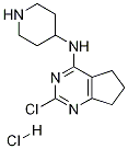 (2-Chloro(5,6,7-trihydrocyclopenta[2,1-e]pyriMidin-4-yl))-4-piperidylaMine hydrochloride Struktur