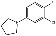 1-(3-Chloro-4-fluorophenyl)pyrrolidine Struktur