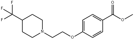 methyl 4-{2-[4-(trifluoromethyl)piperidino]ethoxy}benzenecarboxylate Struktur