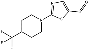 2-[4-(trifluoromethyl)piperidino]-1,3-thiazole-5-carbaldehyde Struktur