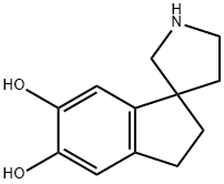 Spiro[1H-indene-1,3-pyrrolidine]-5,6-diol, 2,3-dihydro- (9CI) Struktur