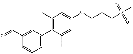 2',6'-diMethyl-4'-(3-(Methylsulfonyl)propoxy)biphenyl-3-carbaldehyde Struktur