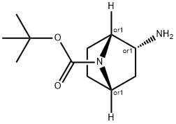 (1R,2R,4S)-rel-2-AMino-7-Boc-7-Azabicyclo[2.2.1]heptane Struktur