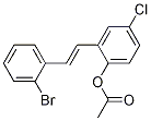 Phenol, 2-[(1E)-2-(2-bromophenyl)ethenyl]-4-chloro-, 1-acetate Struktur