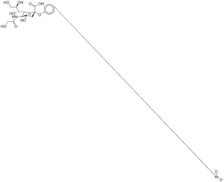 2-O-(p-Nitrophenyl)-α-D-N-glycolylneuraminic Acid Struktur