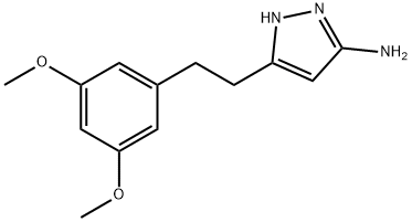 5-(3,5-diMethoxyphenethyl)-1H-pyrazol-3-aMine Struktur