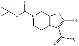 2-AMINO-3-CARBAMOYL-4,7-DIHYDRO-5H-THIENO[2,3-C]PYRIDINE-6-CARBOXYLIC ACID TERT-BUTYL ESTER Struktur