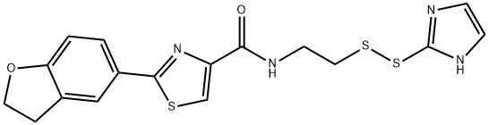 N-(2-((1H-iMidazol-2-yl)disulfanyl)ethyl)-2-(2,3-dihydrobenzofuran-5-yl)thiazole-4-carboxaMide Struktur