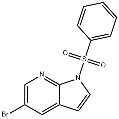 1H-Pyrrolo[2,3-b]pyridine, 5-bromo-1-(phenylsulfonyl)- Struktur