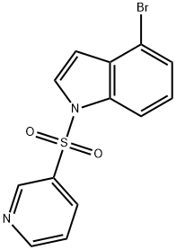 4-bromo-1-(pyridine-3-ylsulfonyl)-1H-indole Struktur