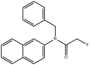 N-Benzyl-2-fluoro-N-(2-naphtyl)acetamide Struktur